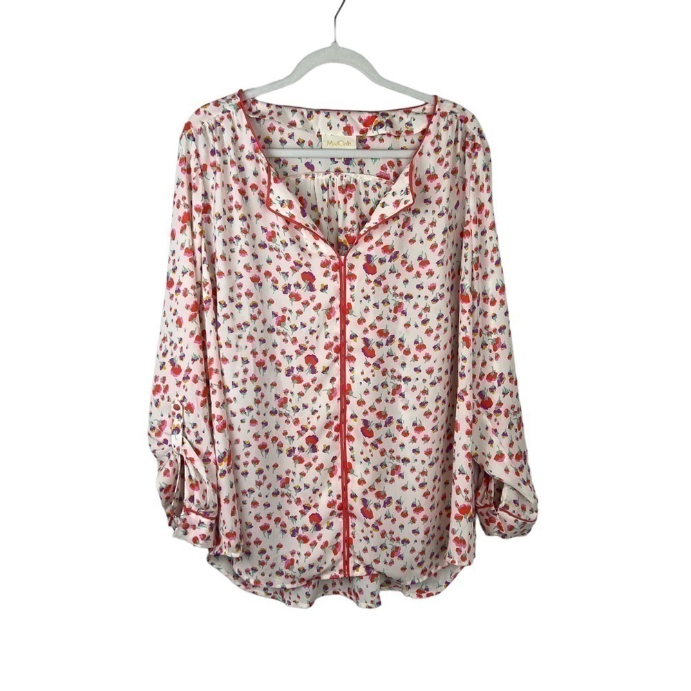 ModCloth Co Host Floral Tunic Blouse